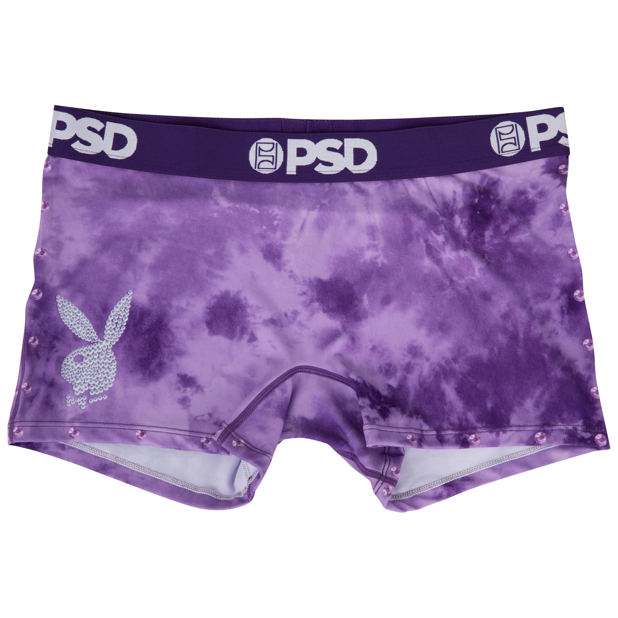Playboy Bunny Y2K Purple PSD Boy Shorts Underwear